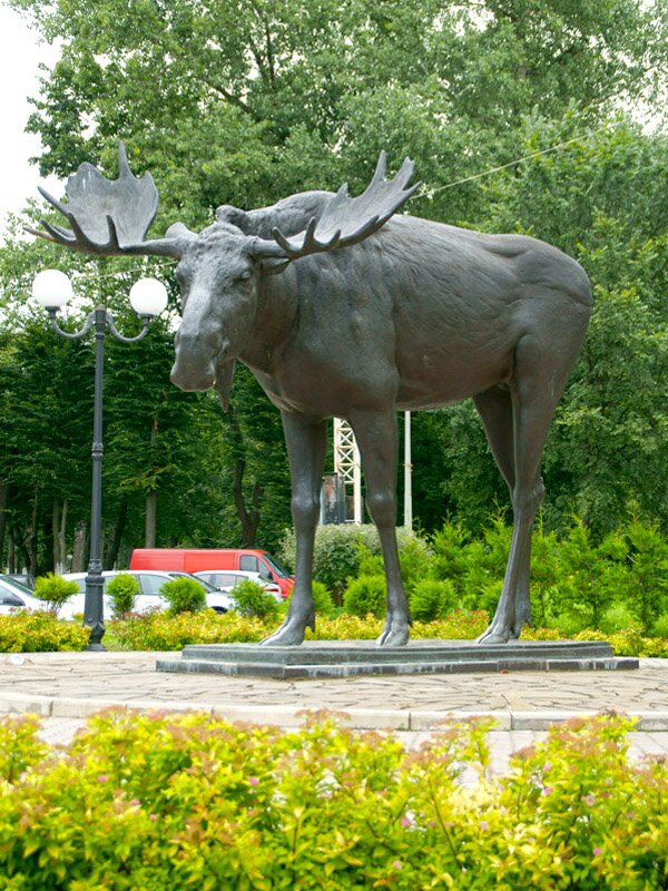 Памятник лосю в Советске
